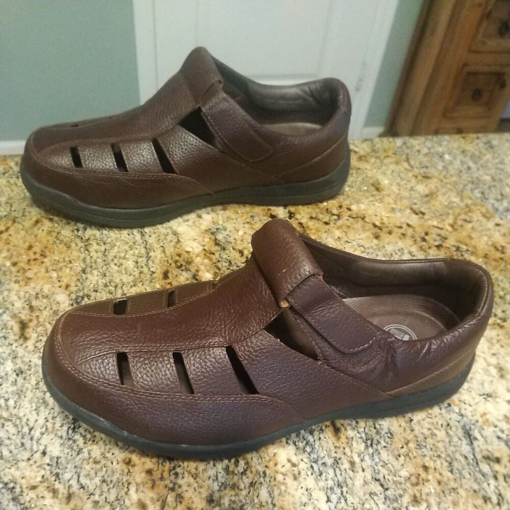 Propet Bayport MSA003L Mens Brown LEATHER Fisherman Sandal Size 13 5E